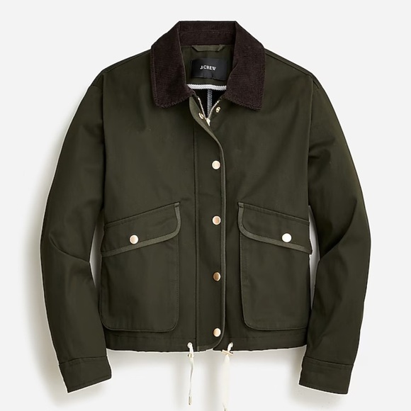 J.Crew New cropped Barn Jacket™ size Large NWT - Picture 1 of 3